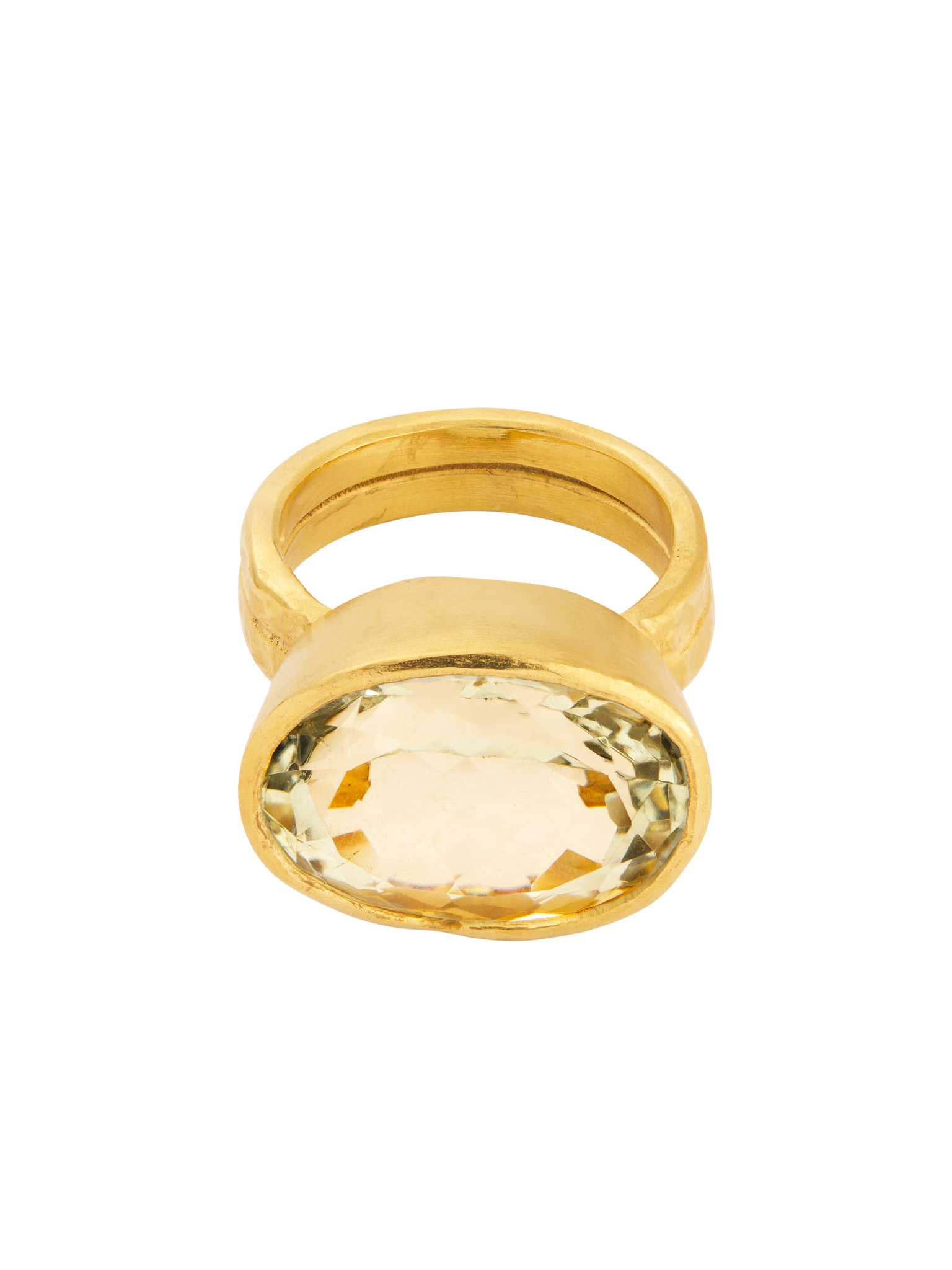 18kt gold vermeil green amethyst ring